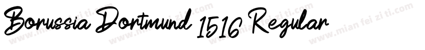 Borussia Dortmund 1516 Regular字体转换